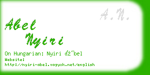 abel nyiri business card